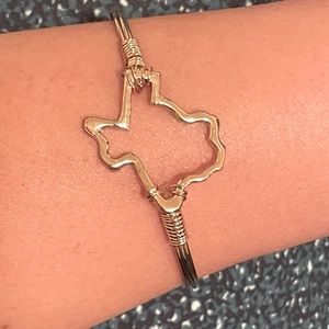 The Lone Star State - Texas Outline Bangle Bracelet